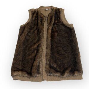 🐻brwn Faux Fur Vest Sml